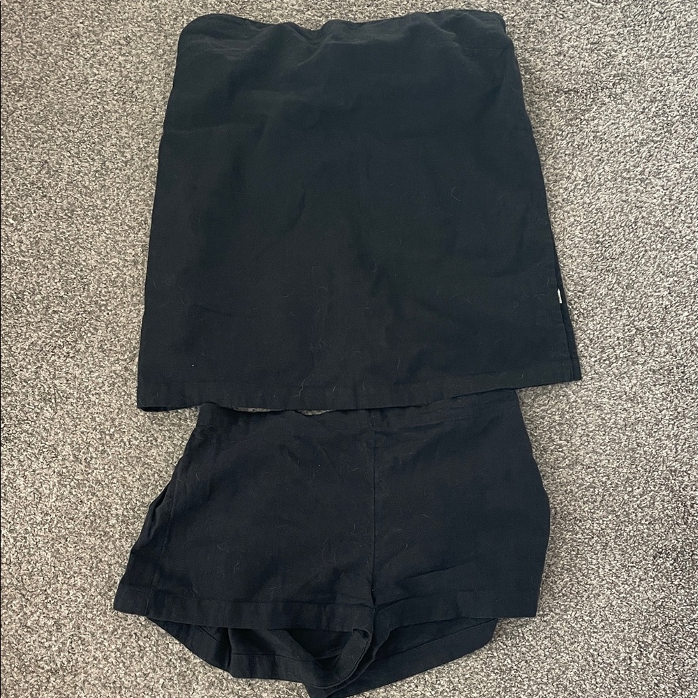 Free People Black High-Waist Shorts